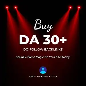 buy high quality da 30 do follow backlinks